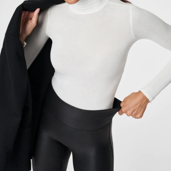 Spanx Faux Leather Leggings Black Style 2437 Size XL - Picture 6 of 12